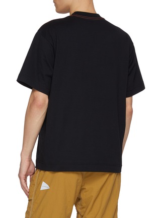 Back View - Click To Enlarge - AND WANDER - X Roa Logo Printed Cotton T-shirt