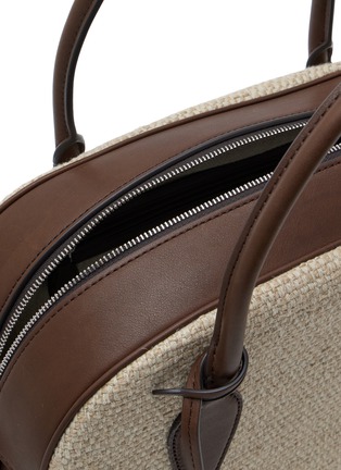 Detail View - Click To Enlarge - THE ROW - India 12.00 Canvas Leather Shoulder Bag