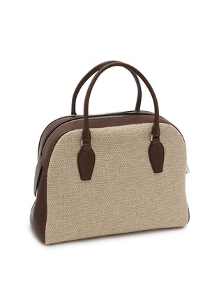 Figure View - Click To Enlarge - THE ROW - India 12.00 Canvas Leather Shoulder Bag