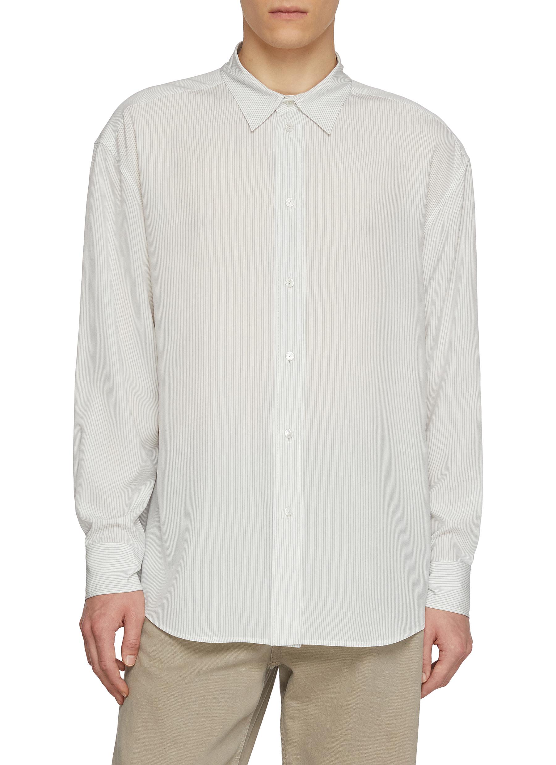 THE ROW | Granada Pin Stripe Silk Shirt | Men | Lane Crawford