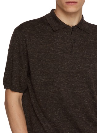  - THE ROW - Borges Linen Silk Cashmere Polo T-shirt