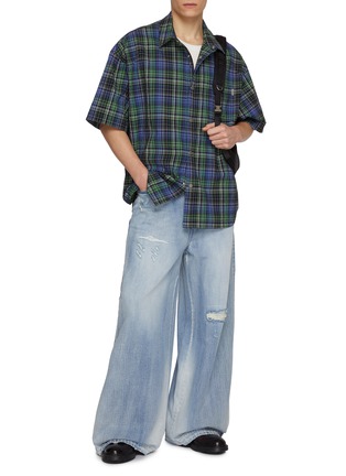 Figure View - Click To Enlarge - JUUN.J - Check Seersucker Shirt