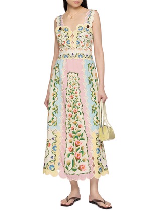 Figure View - Click To Enlarge - BARBOUR - X FARM Rio Petal Linen Cotton Midi Dress