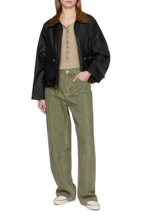 Figure View - Click To Enlarge - BARBOUR - Marron Wax Cotton Jacket