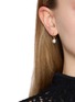 Front View - Click To Enlarge - MISSOMA - Small Pearl Twisted Drop Hoop Earrings
