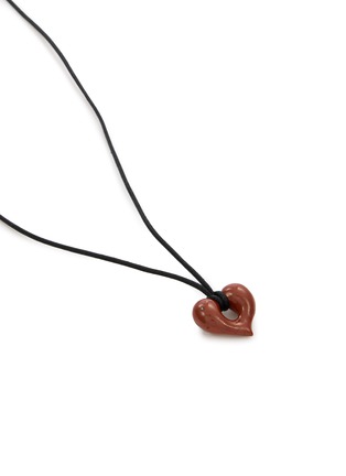 Detail View - Click To Enlarge - MISSOMA - Molten Heart Gemstone Cord Pendant Necklace