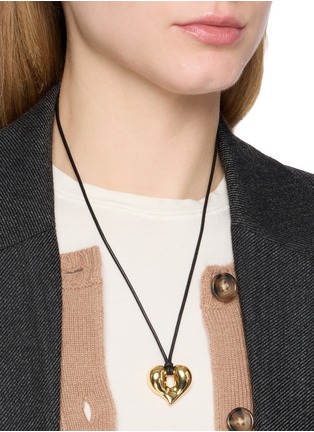 Front View - Click To Enlarge - MISSOMA - Medium Molten Heart Hoop Earrings