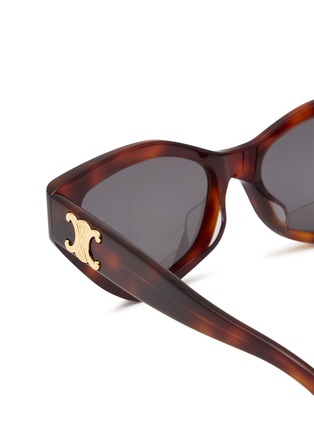 Detail View - Click To Enlarge - CELINE - Triomphe Acetate Cat Eye Sunglasses