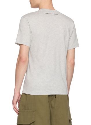 Back View - Click To Enlarge - COMME DES GARÇONS SHIRT - Contrast Logo Print Cotton T-Shirt