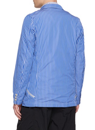 Back View - Click To Enlarge - COMME DES GARÇONS SHIRT - Striped Cotton Poplin Blazer