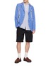 Figure View - Click To Enlarge - COMME DES GARÇONS SHIRT - Striped Cotton Poplin Blazer