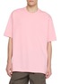 COMME DES GARÇONS SHIRT Oversized Logo Hem Printed Cotton Jersey T-Shirt