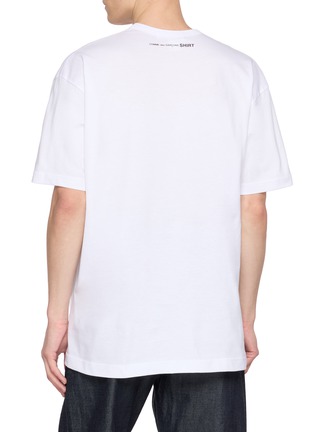 Back View - Click To Enlarge - COMME DES GARÇONS SHIRT - World Hope Printed Cotton T-Shirt