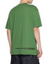 Back View - Click To Enlarge - COMME DES GARÇONS SHIRT - Oversized Logo Hem Printed Cotton Jersey T-Shirt