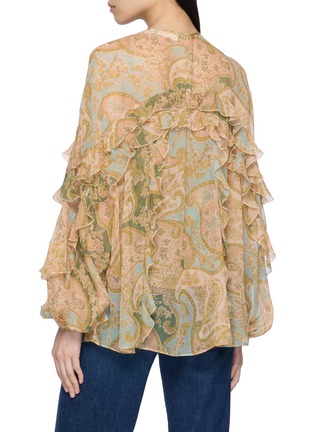 Back View - Click To Enlarge - ZIMMERMANN - Luna Flutter Silk Blouse