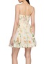 Back View - Click To Enlarge - ZIMMERMANN - Carousel Corset Silk Linen Mini Dress
