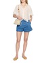 Figure View - Click To Enlarge - ZIMMERMANN - Tailored Cotton Denim Shorts