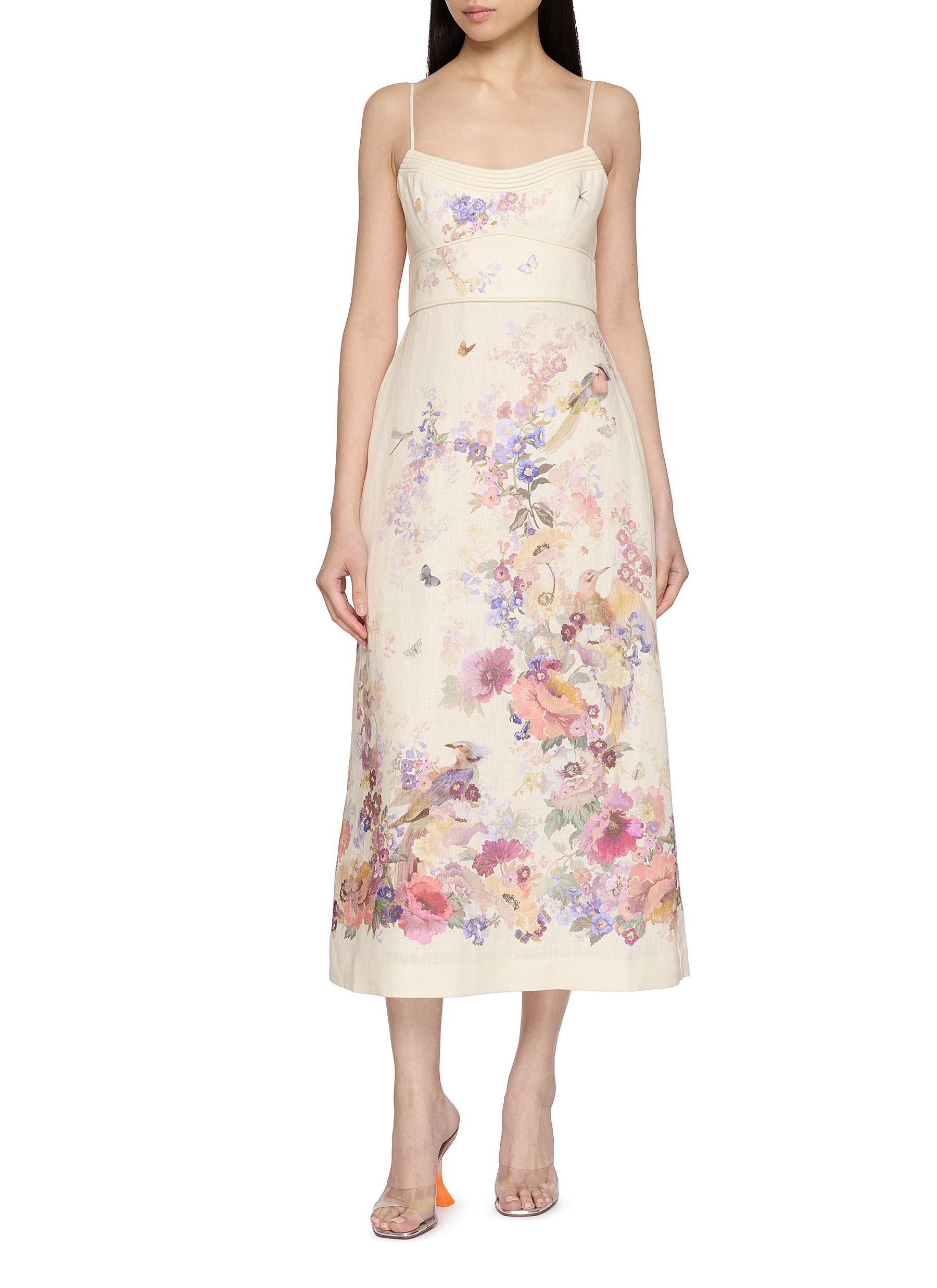 ZIMMERMANN | Alchemy Floral Linen Midi Dress | Women | Lane Crawford ZIMMERMANN | Alchemy Floral Linen Midi Dress | Women | Lane Crawford