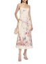 Figure View - Click To Enlarge - ZIMMERMANN - Alchemy Floral Linen Midi Dress
