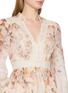  - ZIMMERMANN - Luna Lace Trim Floral Linen Silk Lantern Dress