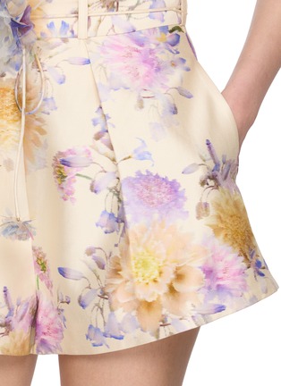  - ZIMMERMANN - Luna Floral Silk Cotton Tuck Shorts