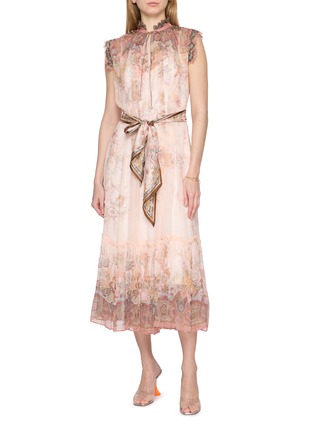 Figure View - Click To Enlarge - ZIMMERMANN - Alchemy Flutter Floral Dress