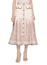 ZIMMERMANN Alchemy A-Line Linen Midi Skirt
