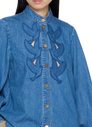  - ZIMMERMANN - Bird Appliqué Denim Shirt