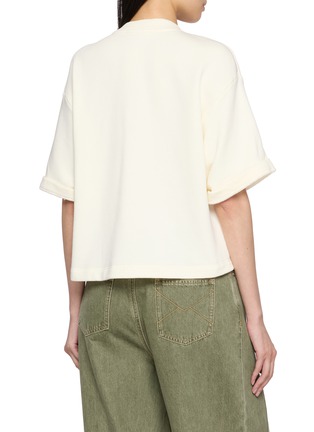 Back View - Click To Enlarge - ULLA JOHNSON - Cover Flower Embroidered Cotton Top
