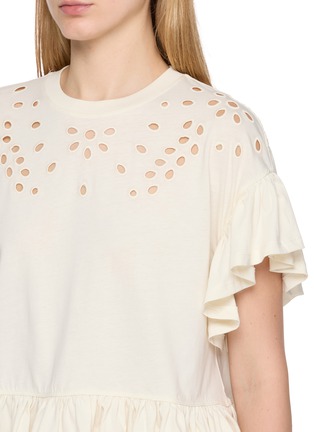  - ULLA JOHNSON - Marianna Cotton Peplum Top