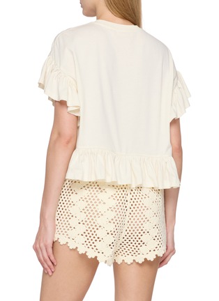 Back View - Click To Enlarge - ULLA JOHNSON - Marianna Cotton Peplum Top
