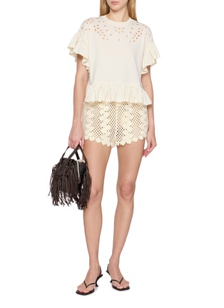 Figure View - Click To Enlarge - ULLA JOHNSON - Marianna Cotton Peplum Top