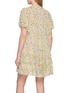 Back View - Click To Enlarge - ULLA JOHNSON - Ryla Floral Print Pleated Ruffle Silk Mini Dress