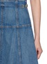  - ULLA JOHNSON - Brigette Medium Wash Denim Midi Skirt