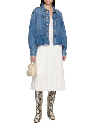 Figure View - Click To Enlarge - ULLA JOHNSON - Arquette Medium Wash Denim Jacket