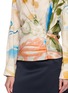  - ULLA JOHNSON - Long Sleeve Abstract Print Draped Cotton Blouse