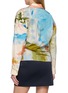 Back View - Click To Enlarge - ULLA JOHNSON - Long Sleeve Abstract Print Draped Cotton Blouse