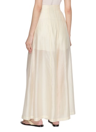 Back View - Click To Enlarge - THE LAURENT - Athens Front Slit Wide Leg Pants