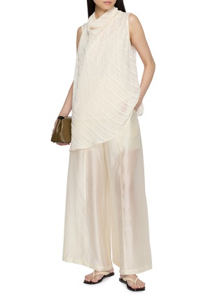 Figure View - Click To Enlarge - THE LAURENT - Athens Front Slit Wide Leg Pants