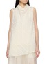 THE LAURENT Kelly Sleeveless Draped Sheer Blouse