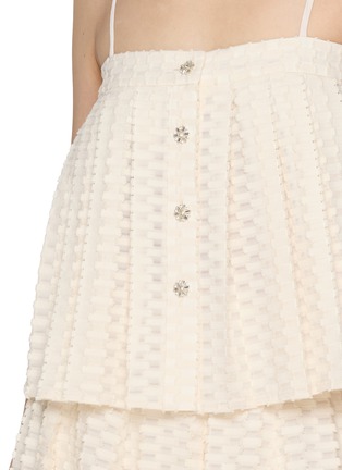  - THE LAURENT - Lily Sleeveless Textured Button Front Top