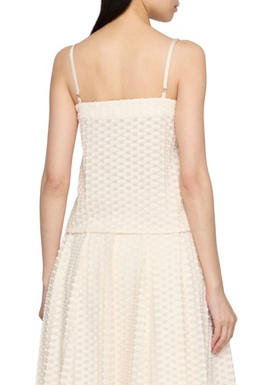Back View - Click To Enlarge - THE LAURENT - Lily Sleeveless Textured Button Front Top