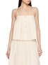 THE LAURENT Lily Sleeveless Textured Button Front Top