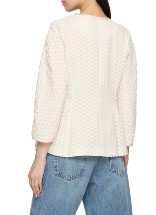 Back View - Click To Enlarge - THE LAURENT - Lily Textured Crystal Button Jacket