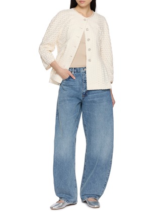 Figure View - Click To Enlarge - THE LAURENT - Lily Textured Crystal Button Jacket