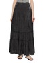 THE LAURENT Albi Tiered Sheer Pleated Skirt
