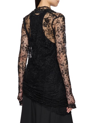 Back View - Click To Enlarge - MARC LE BIHAN - Ruched Lace Top