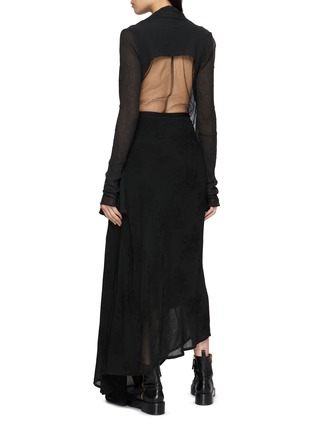Figure View - Click To Enlarge - MARC LE BIHAN - Asymmetrical Sheer Hem Maxi Skirt