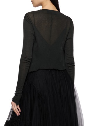 Back View - Click To Enlarge - MARC LE BIHAN - Cowl Neck Layered Long Sleeve Top