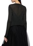Back View - Click To Enlarge - MARC LE BIHAN - Cowl Neck Layered Long Sleeve Top
